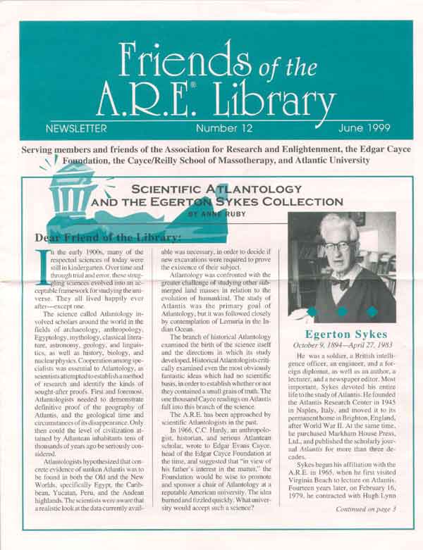 ARE LibraryNewsletter 1999